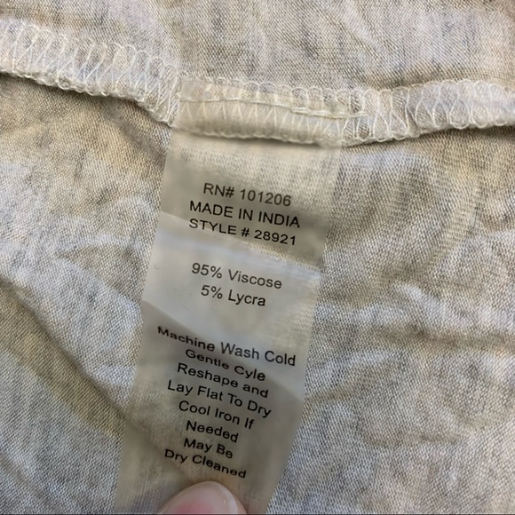 Soft Surroundings Heathered Jersey Knit Embroidered Tunic Top Size Small - Picture 12 of 12